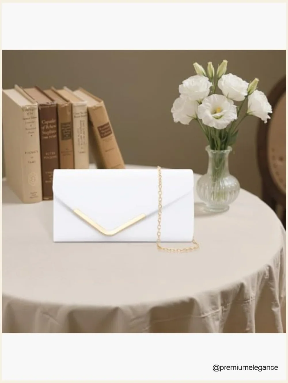 Shiny Sequin Envelope Clutch Evening Bag with Chain, Sparkly Party Prom Purse